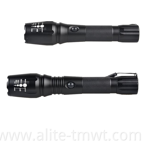 XM-L T6 zoom waterproof led rechargeable torch With charger plug